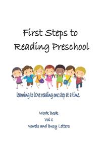 First Steps to Reading Preschool Volume 1