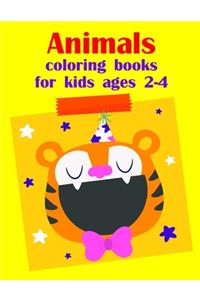Animals coloring books for kids ages 2-4