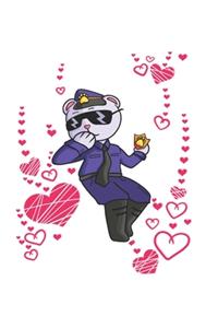 Funny Police Bear Notebook
