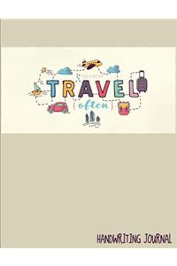 Handwriting Practice Notebook For Travelers