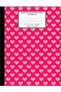 Wide Ruled Composition Notebook. 8.5