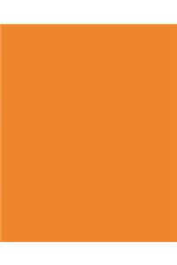 School Composition Book Orange Color Simple Plain Orange 130 Pages