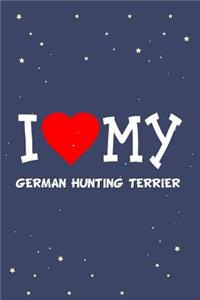 I Love My German Hunting Terrier Dog Breed Journal Notebook: Blank Lined Ruled for Writing 6x9 110 Pages