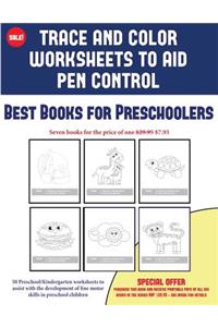 Best Books for Preschoolers (Trace and Color Worksheets to Develop Pen Control)