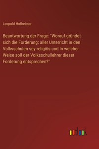 Beantwortung der Frage