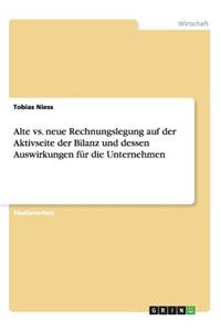 Alte vs. neue Rechnungslegung auf der Aktivseite der Bilanz und dessen Auswirkungen für die Unternehmen