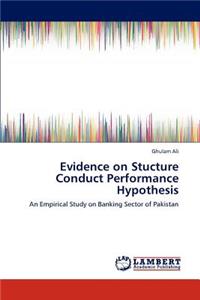 Evidence on Stucture Conduct Performance Hypothesis