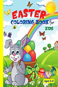 Easter Coloring Book For Kids Ages 4-8