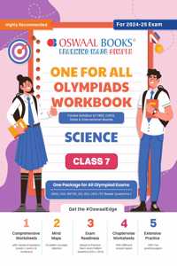 Oswaal One For All Olympiad Workbook Class 7 Science for 2024-25 Exam