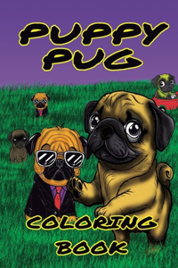 puppy pug coloring book