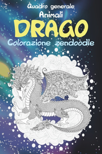 Colorazione Zendoodle - Quadro generale - Animali - Drago