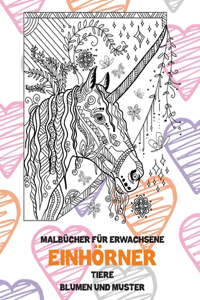 Malbücher für Erwachsene - Blumen und Muster - Tiere - Einhörner