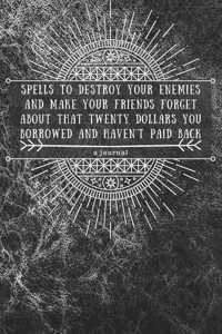 Spells to Destroy Your Enemies and Make Your Friends Forget About That Twenty Dollars You Borrowed and Haven't Paid Back (A Journal)