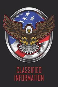 Classified Information: 2020 Weekly Planner January - December Eagle American Flag Cool Military Veteran Soldier Calendar