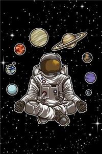 Yoga Astronaut Meditates In Space And feels The Galaxy