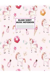 Blank Sheet Music Notebook