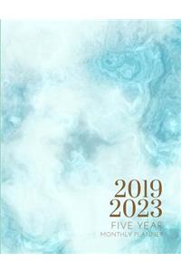2019-2023 Five Year Planner Blue Marble Goals Monthly Schedule Organizer