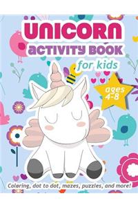 Unicorn Activity Book For Kids