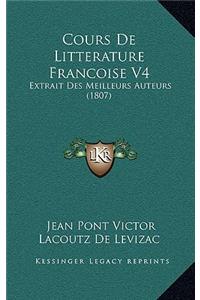 Cours De Litterature Francoise V4