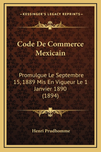 Code De Commerce Mexicain