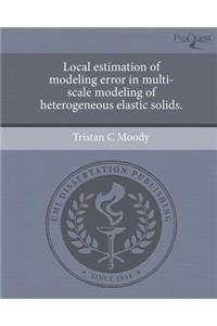 Local Estimation of Modeling Error in Multi-Scale Modeling of Heterogeneous Elastic Solids