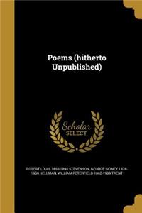 Poems (hitherto Unpublished)