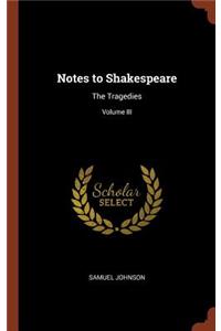 Notes to Shakespeare