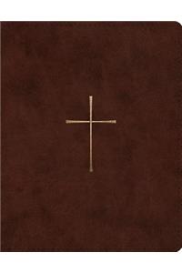 ESV Single Column Journaling Bible (Trutone, Brown, Cross Design)