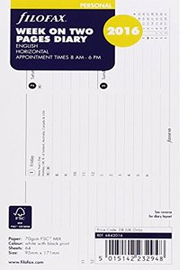 FILOFAX PERSONAL WEEK ON TWO PAGE HORIZO