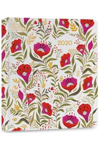 2020 High Note® Dinara's Red Floral in Gold 18-Month Weekly Hardcover Planner