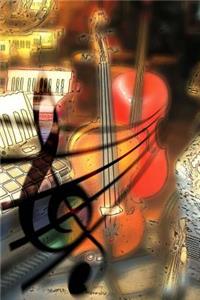 Musical Collage with Violins Journal