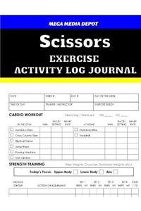 Scissors Exercise Activity Log Journal
