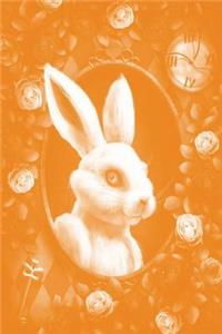 Alice in Wonderland Pastel Modern Journal - Outwards White Rabbit (Orange)