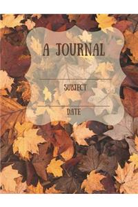 Autumn Season Journal (100 lined pages journal)