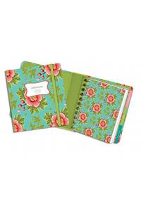 Pink Flower on Cyan Address Book