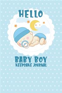 Hello Baby Boy Keepsake Journal