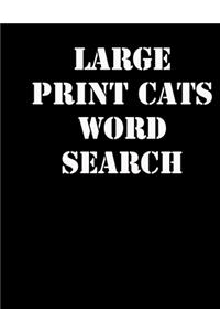 large print cats word search