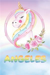 Angeles: Want To Give Angeles A Unique Memory & Emotional Moment? Show Angeles You Care With This Personal Custom Named Gift With Angeles's Very Own Unicorn 