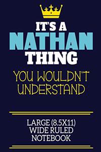 It's A Nathan Thing You Wouldn't Understand Large (8.5x11) Wide Ruled Notebook