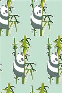 Notizbuch Pandas mit Bambus