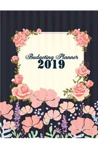 Budgeting Planner 2019: Daily Weekly & Monthly Bill Organizer, Expense Tracker for Every Days 8.5 x 11 with Pink Peony Floral Cover