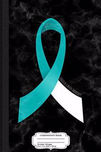 Cervical Cancer Awareness Ribbon Composition Notebook