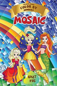 Mosaic - Coloring Book Color by Numbers - Adult Kids