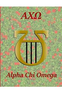 Alpha Chi Omega: Blank Sketch / Drawing Book - 8.5 X 11 Paper - Unlined Journal - 100 Pages