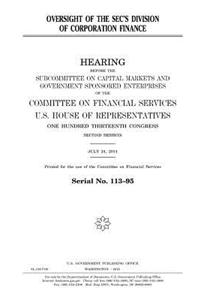 Oversight of the SEC's Division of Corporation Finance