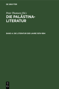 Die Literatur Der Jahre 1878-1894