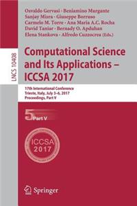 Computational Science and Its Applications – ICCSA 2017