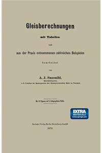 Gleisberechnungen Mit Tabellen Und Aus Der PRAXIS Entnommenen Zahlreichen Beispielen