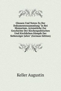 Glossen Und Noten Zu Der Dokumentensammlung 