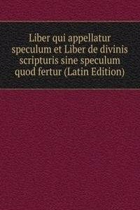 Liber qui appellatur speculum et Liber de divinis scripturis sine speculum quod fertur (Latin Edition)
